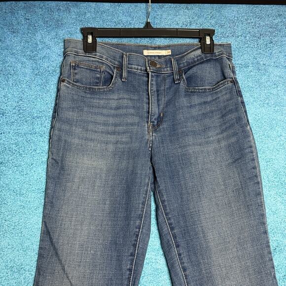Levi's Jeans Women's Size 30 Blue Denim Mid Rise Slimming Straight - Picture 2 of 16